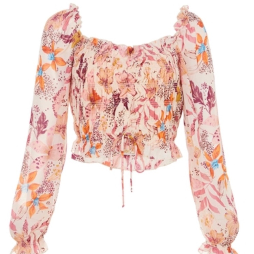 Inspired Hearts Smocked Festival Boho Crop Top